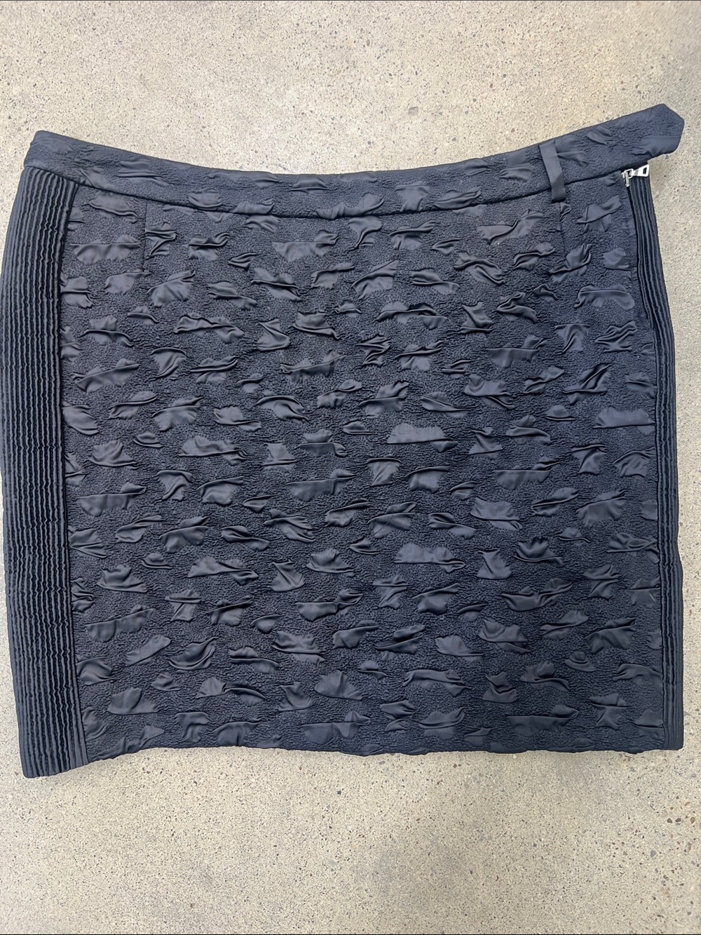 Prada Navy Textured Mini Skirt